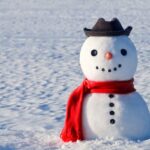 Snowperson with scarf and hat